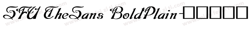 SFU TheSans BoldPlain字体转换